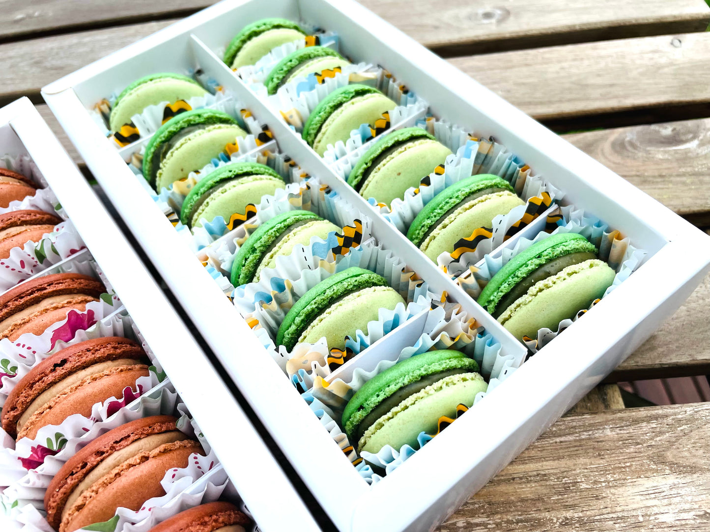 Handmade Classic Macarons in Box of 6 or 12