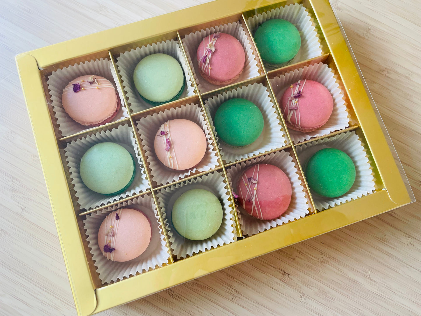 Handmade Classic Macarons in Box of 6 or 12