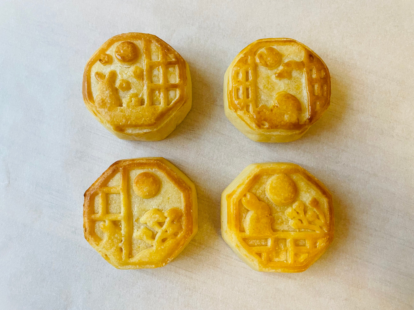 Rabbit Custard Mooncakes - Box of 4 / Box of 6