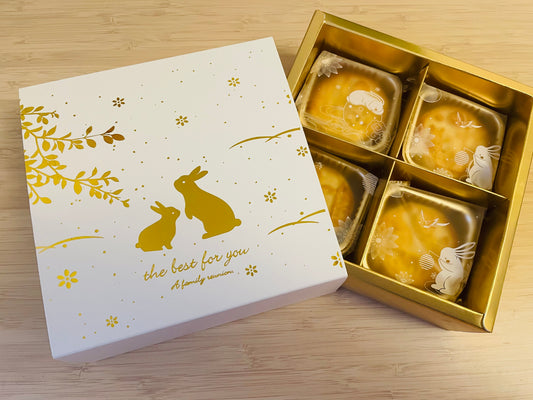 Rabbit Custard Mooncakes - Box of 4 / Box of 6