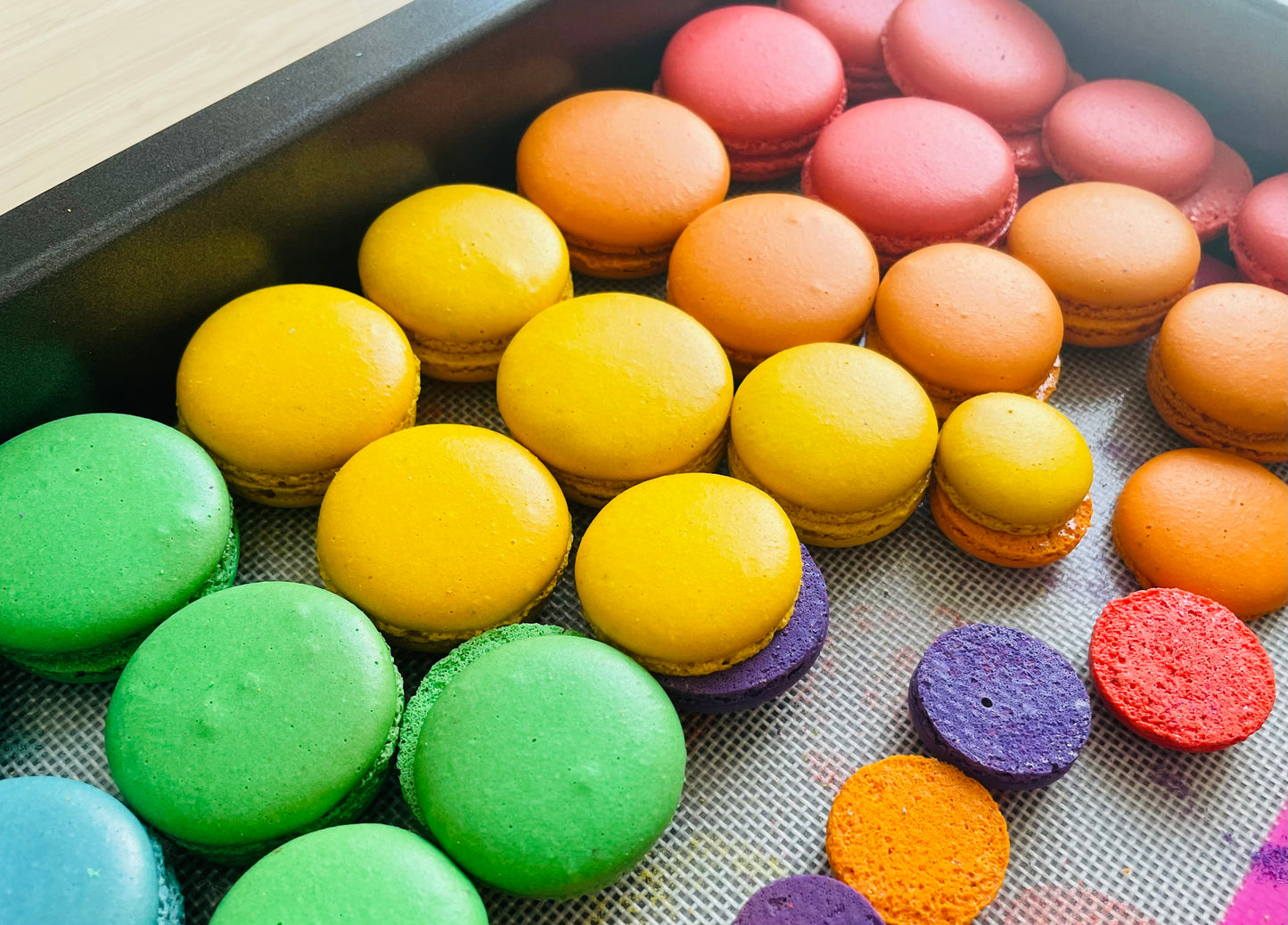 Rainbow Macarons in Box of 6 or 12