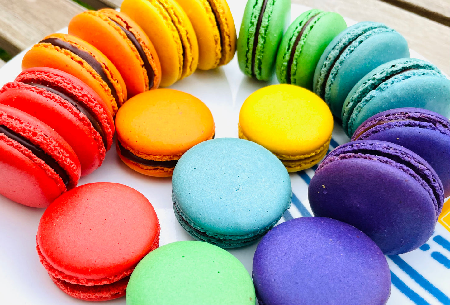 Rainbow Macarons in Box of 6 or 12