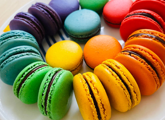 Rainbow Macarons in Box of 6 or 12