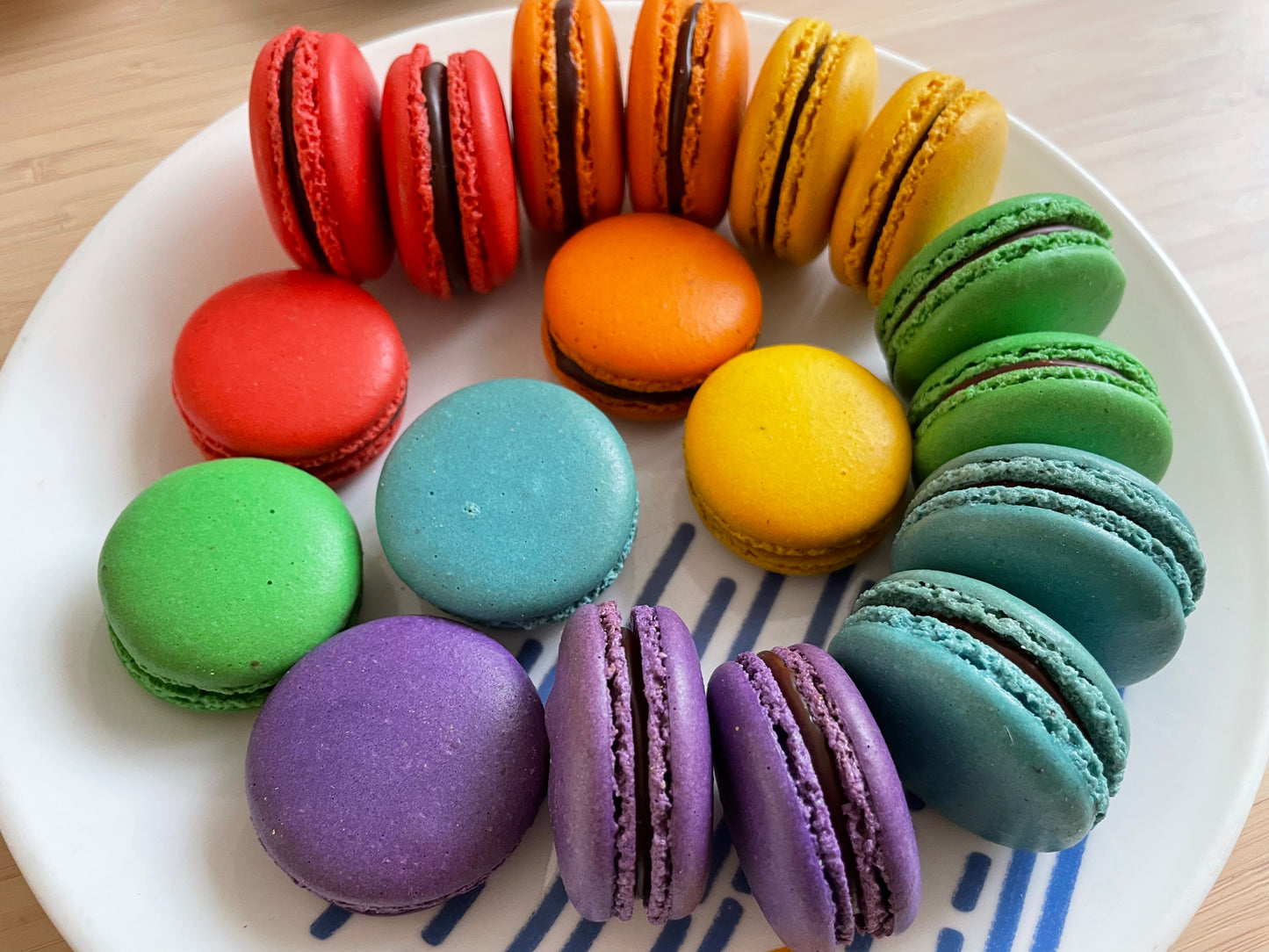 Rainbow Macarons in Box of 6 or 12